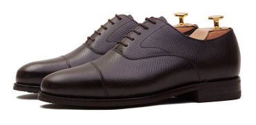 Zapato Oxford, piel Horween Hatch Grain, zapatos negros Oxford para hombre, zapatos de vestir negros, zapatos originales, zapatos formales, zapatos para la oficina, zapatos para business