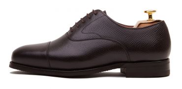 Zapato Oxford, piel Horween Hatch Grain, zapatos negros Oxford para hombre, zapatos de vestir negros, zapatos originales, zapatos formales, zapatos para la oficina, zapatos para business