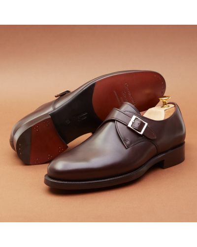 Zapato de una hebilla para hombre, single monkstrap, monk de un hebilla negro