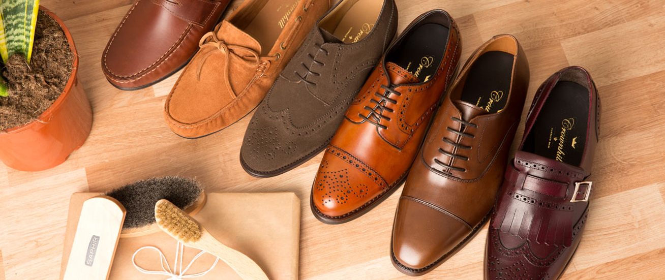 Tipos de piel de la colección de zapatos de Crownhill Shoes